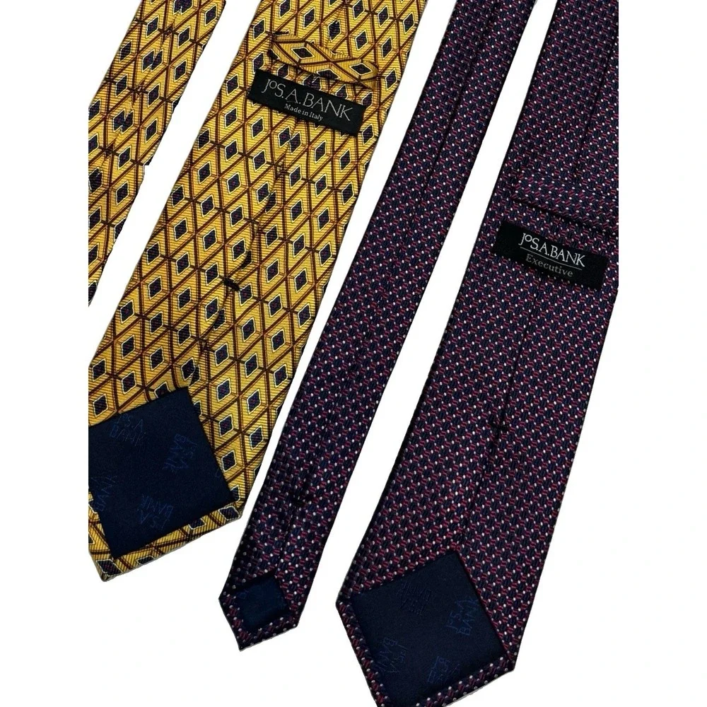 Lot (2) JoS. A. Bank Signature Executive Collection 100% Silk Men Ties